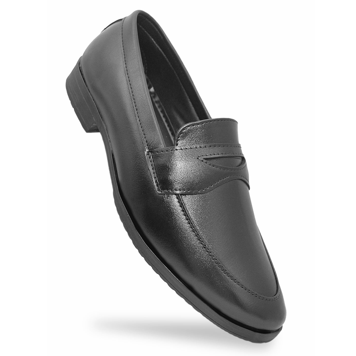 Dusk N Dazzling Black Penny Loafer For Men