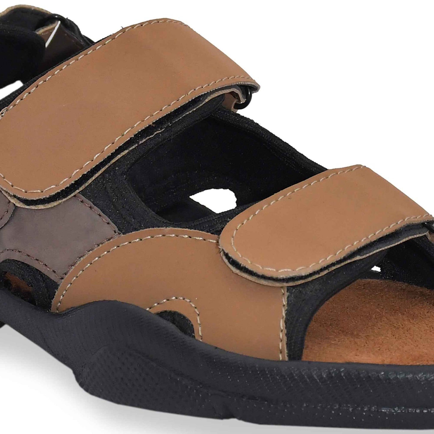 Dusk N Dazzling Lightweight Tan Sandals For Men