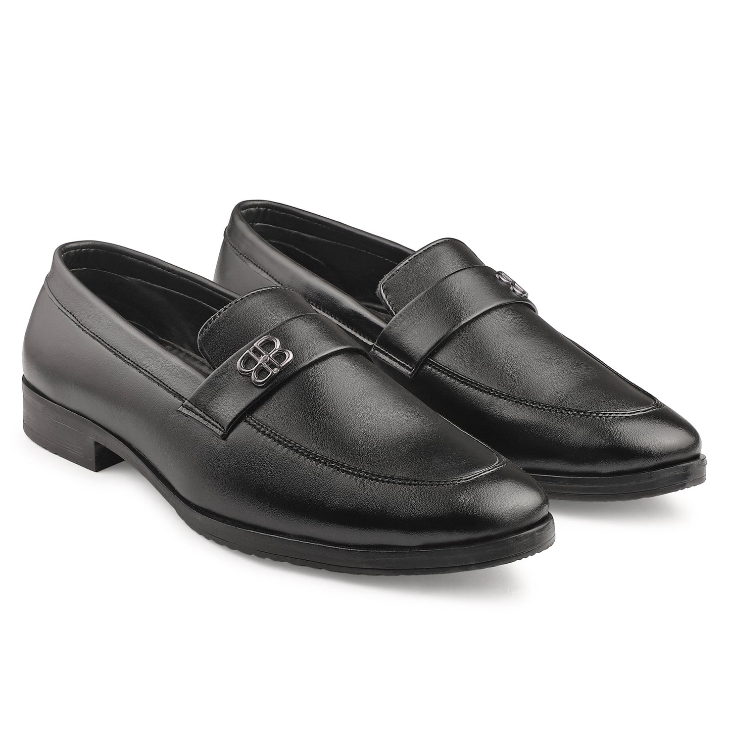 Dusk N Dazzling Black Loafer Shoes For Men