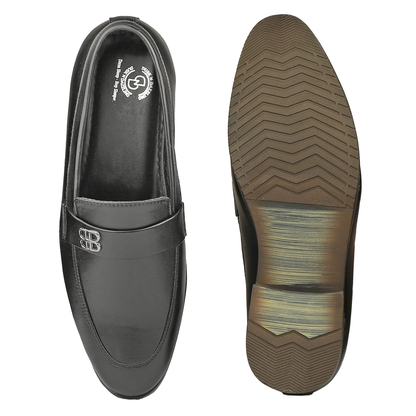 Dusk N Dazzling Black Loafer Shoes For Men