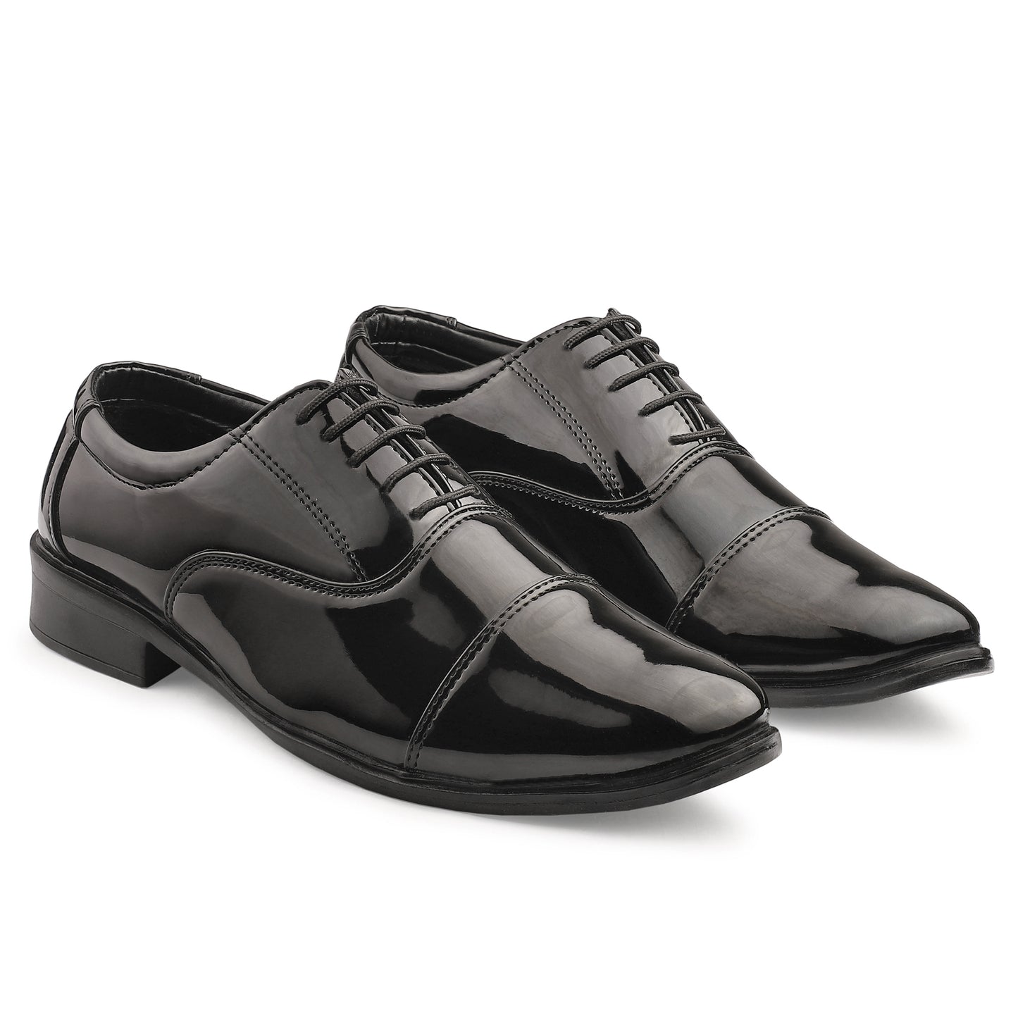 Dusk N Dazzling Black Stitched Oxford For Men
