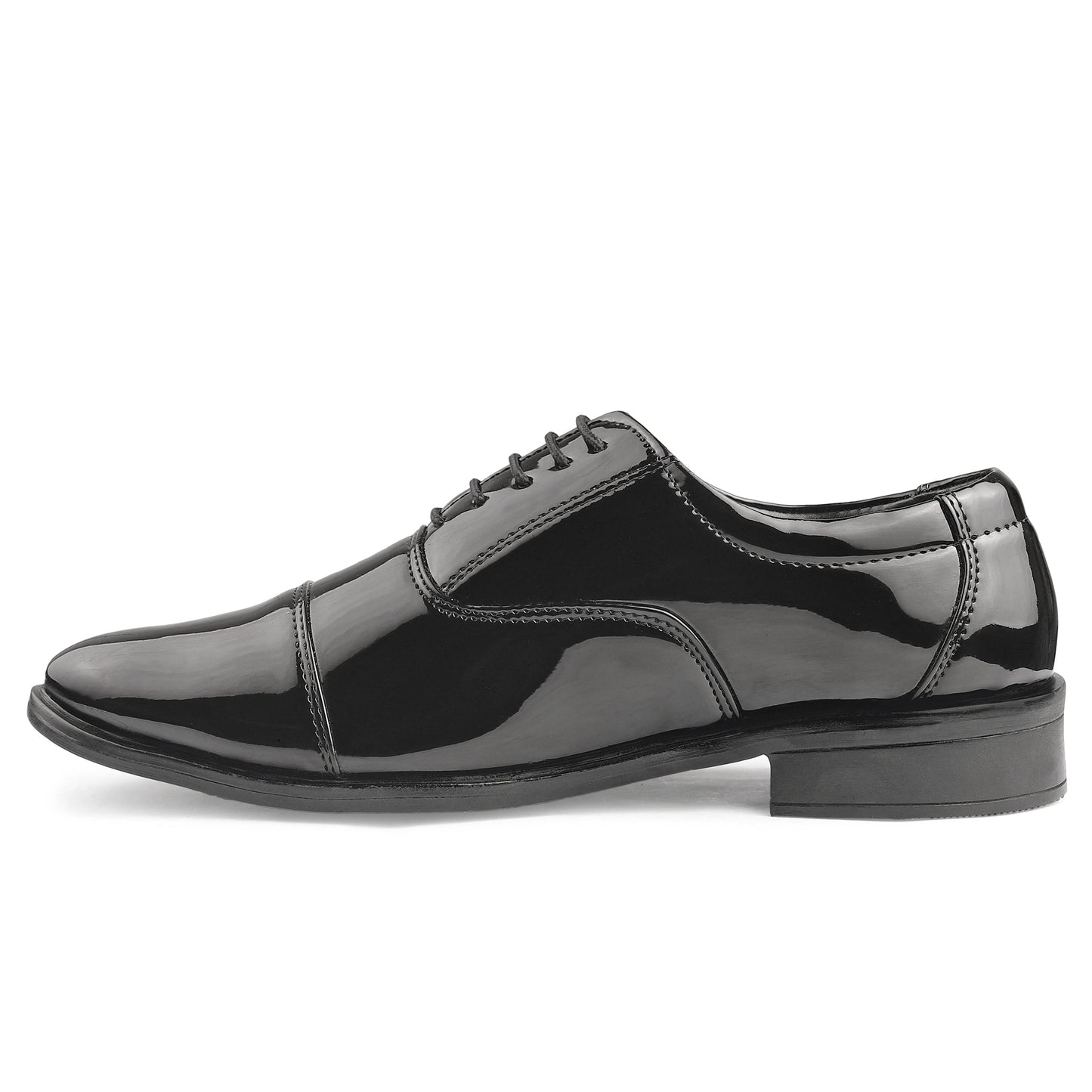 Dusk N Dazzling Black Stitched Oxford For Men