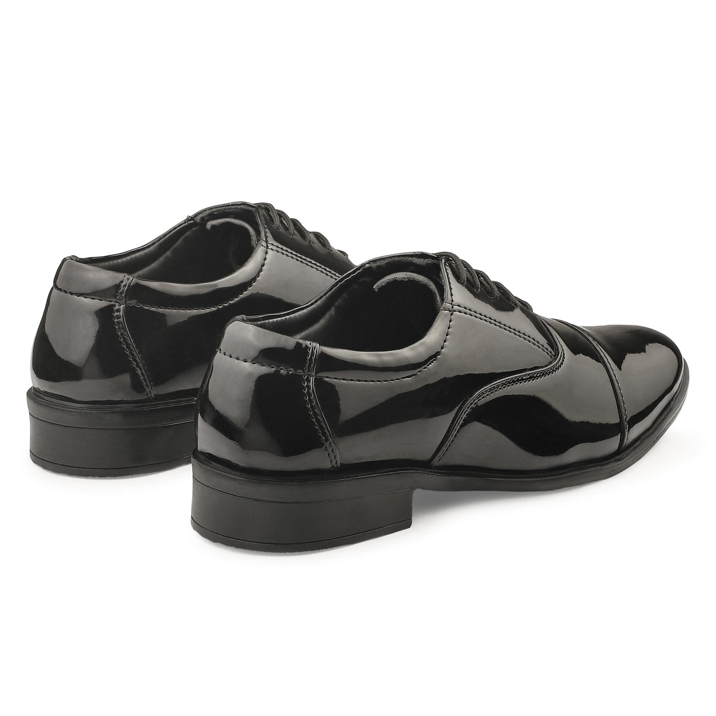 Dusk N Dazzling Black Stitched Oxford For Men