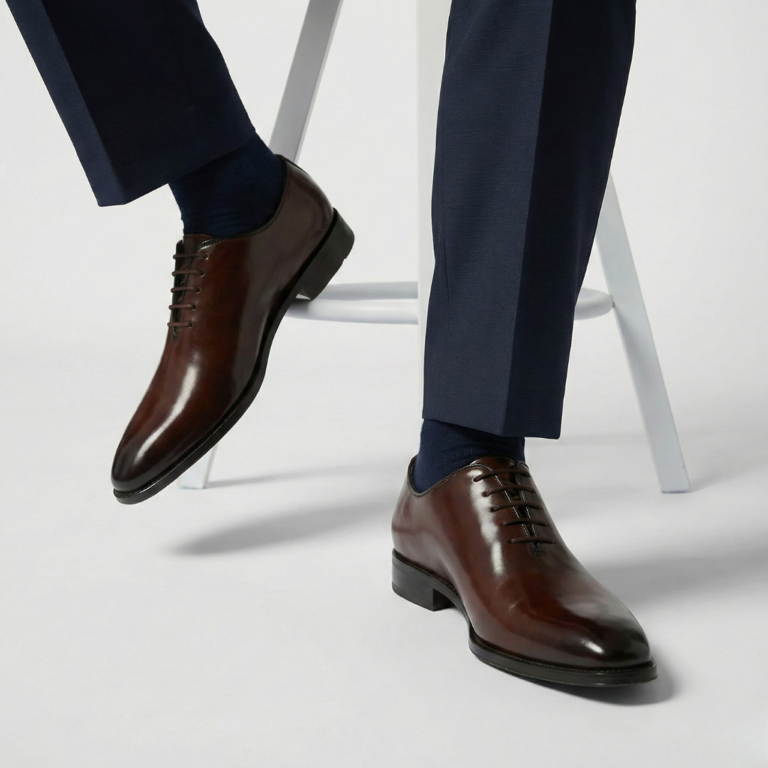 Dusk N Dazzling Brown Oxford Shoes For Men