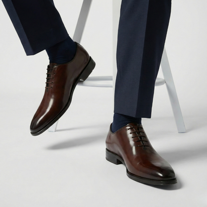 Dusk N Dazzling Brown Oxford Shoes For Men
