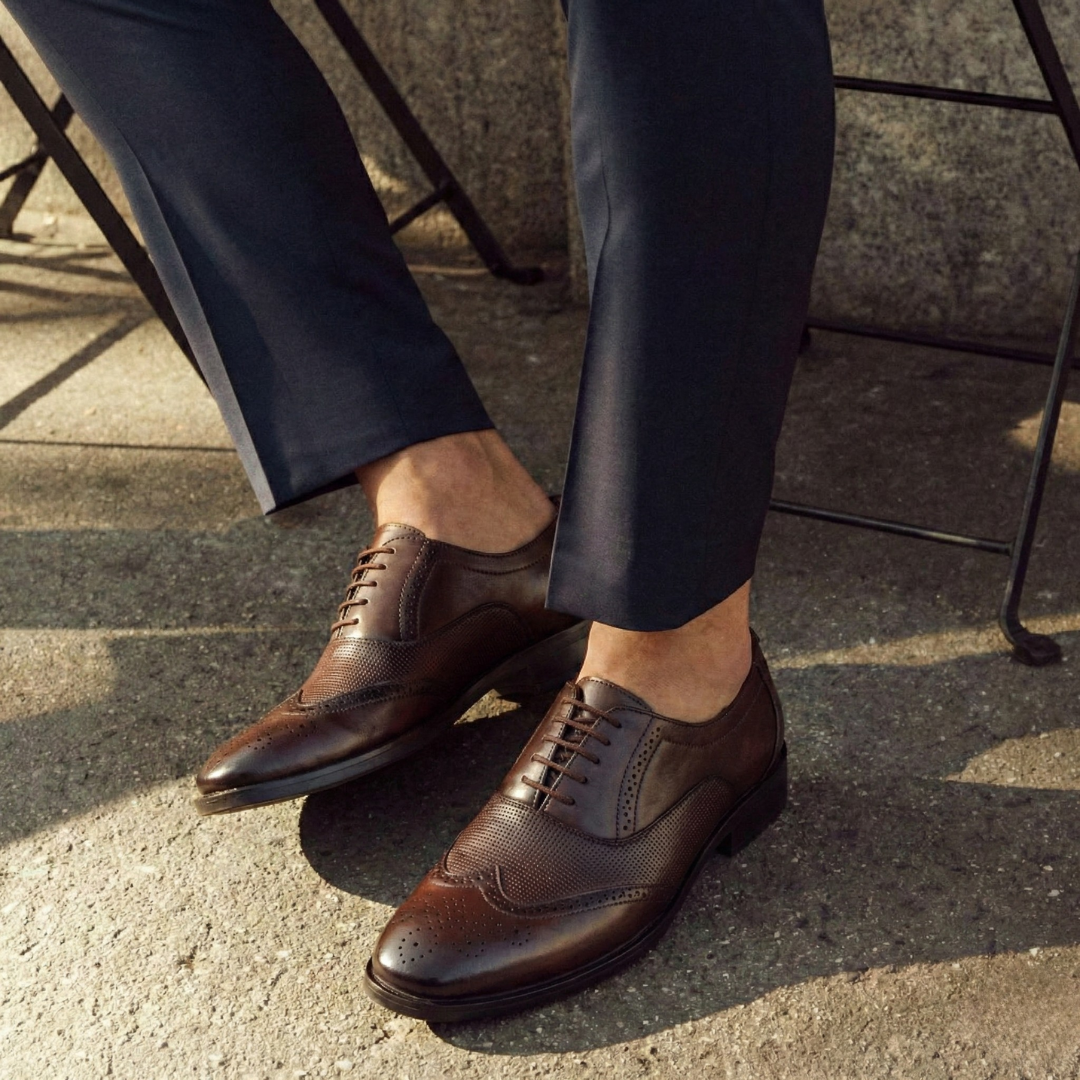 Dusk N Dazzling Brown Brogue Shoes for Men