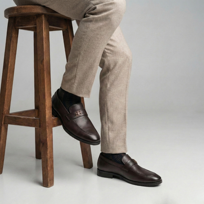 Dusk N Dazzling Brown Loafer Shoes For Men - Stylish Comfort and Versatility