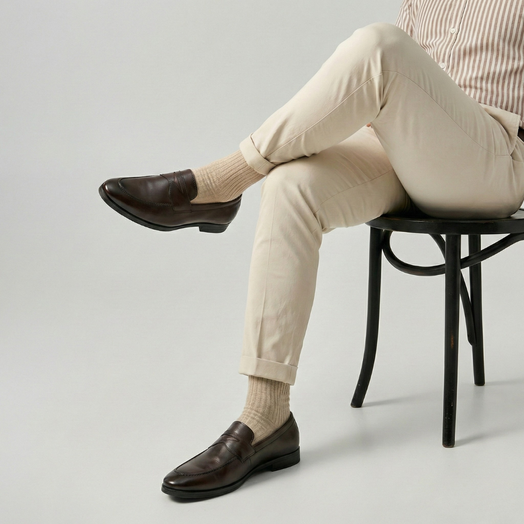 Dusk N Dazzling Brown Penny Loafer For Men - Stylish and Comfortable Footwear