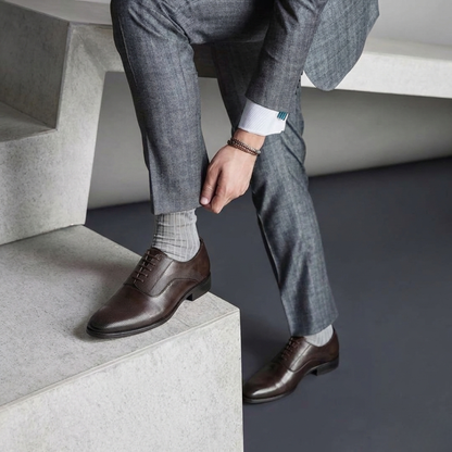 Dusk N Dazzling Brown Formal Lace-up Shoes For Men