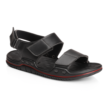Dusk N Dazzling Lightweight Black Sandals For Men