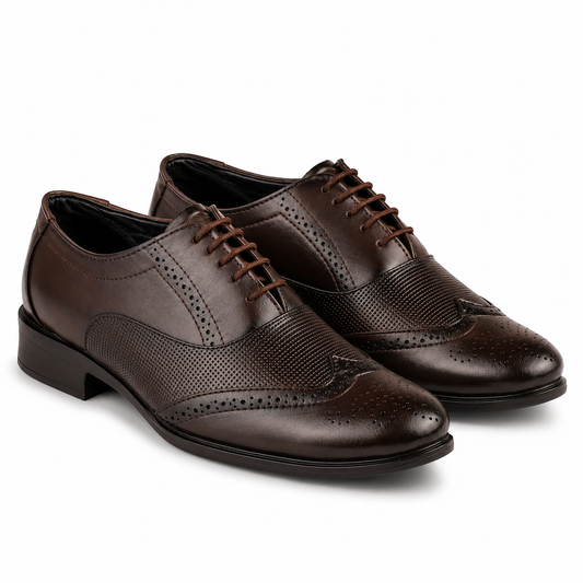 Dusk N Dazzling Brown Brogue Shoes for Men