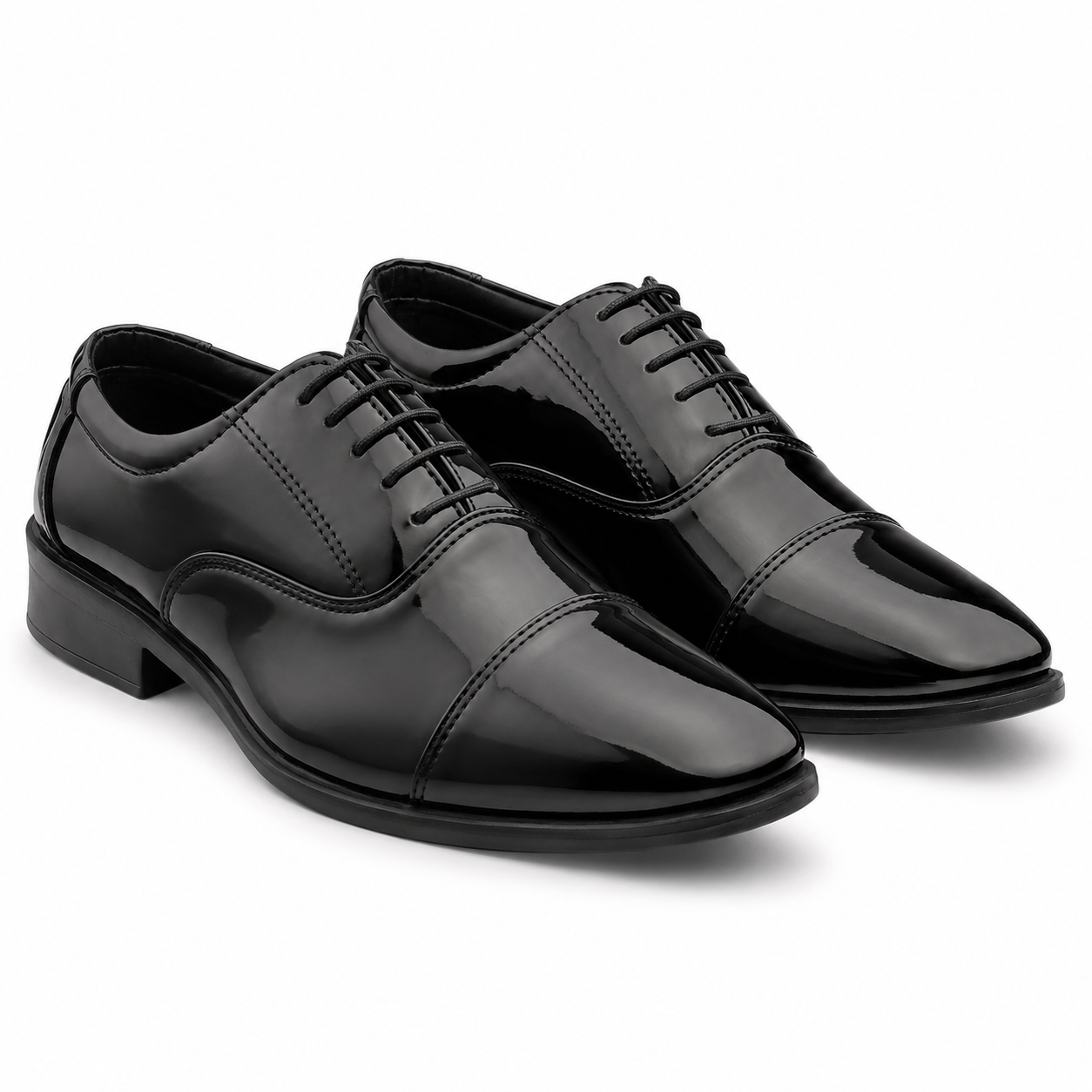 Dusk N Dazzling Black Lace-Up Shoes For Men