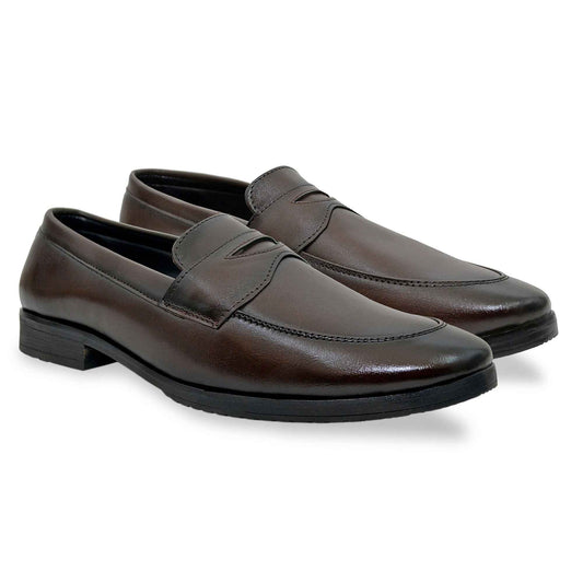 Dusk N Dazzling Brown Penny Loafer For Men - Stylish and Comfortable Footwear
