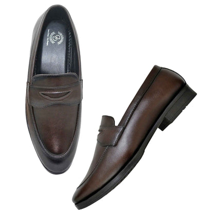 Dusk N Dazzling Brown Penny Loafer For Men - Stylish and Comfortable Footwear