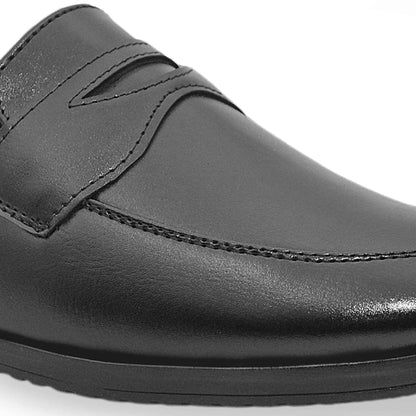 Dusk N Dazzling Black Penny Loafer For Men - Stylish Comfort Footwear