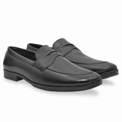 Dusk N Dazzling Black Penny Loafer For Men - Stylish Comfort Footwear