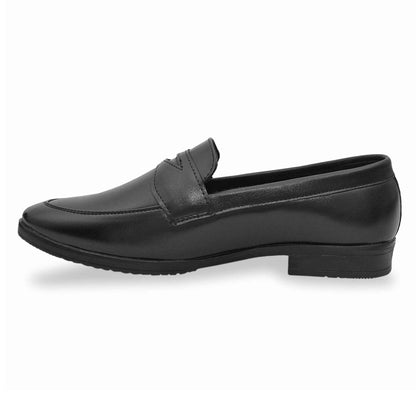 Dusk N Dazzling Black Penny Loafer For Men - Stylish Comfort Footwear