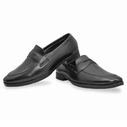 Dusk N Dazzling Black Penny Loafer For Men - Stylish Comfort Footwear