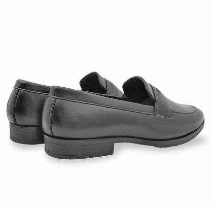 Dusk N Dazzling Black Penny Loafer For Men - Stylish Comfort Footwear