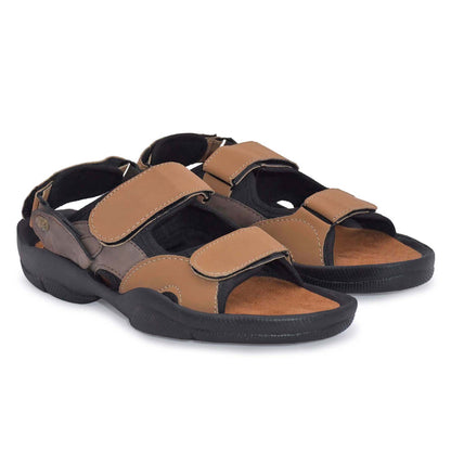 Dusk N Dazzling Lightweight Tan Sandals For Men - Dusk N Dazzling