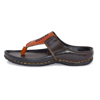 Dusk N Dazzling Brown Stylish Lightweight Slippers For Men - Comfort and Style Combined