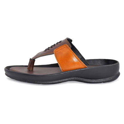 Dusk N Dazzling Tan Stylish Lightweight Slippers For Men - Comfortable and Trendy Footwear