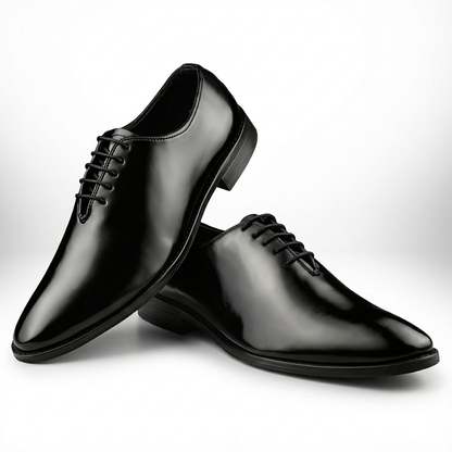 Dusk N Dazzling Black Oxford Shoes for Men - Stylish Lace-Up Design