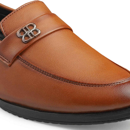 Dusk N Dazzling Tan Loafer Shoes For Men