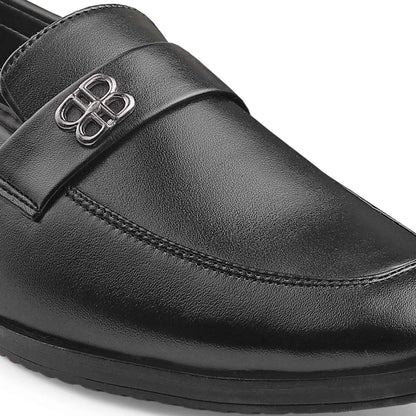 Dusk N Dazzling Black Loafer Shoes For Men - Stylish Comfort and Elegance