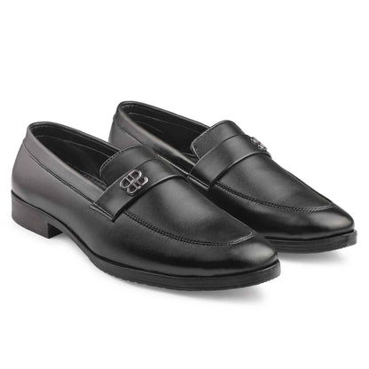 Dusk N Dazzling Black Loafer Shoes For Men - Stylish Comfort and Elegance