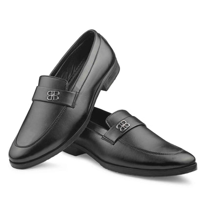 Dusk N Dazzling Black Loafer Shoes For Men - Stylish Comfort and Elegance