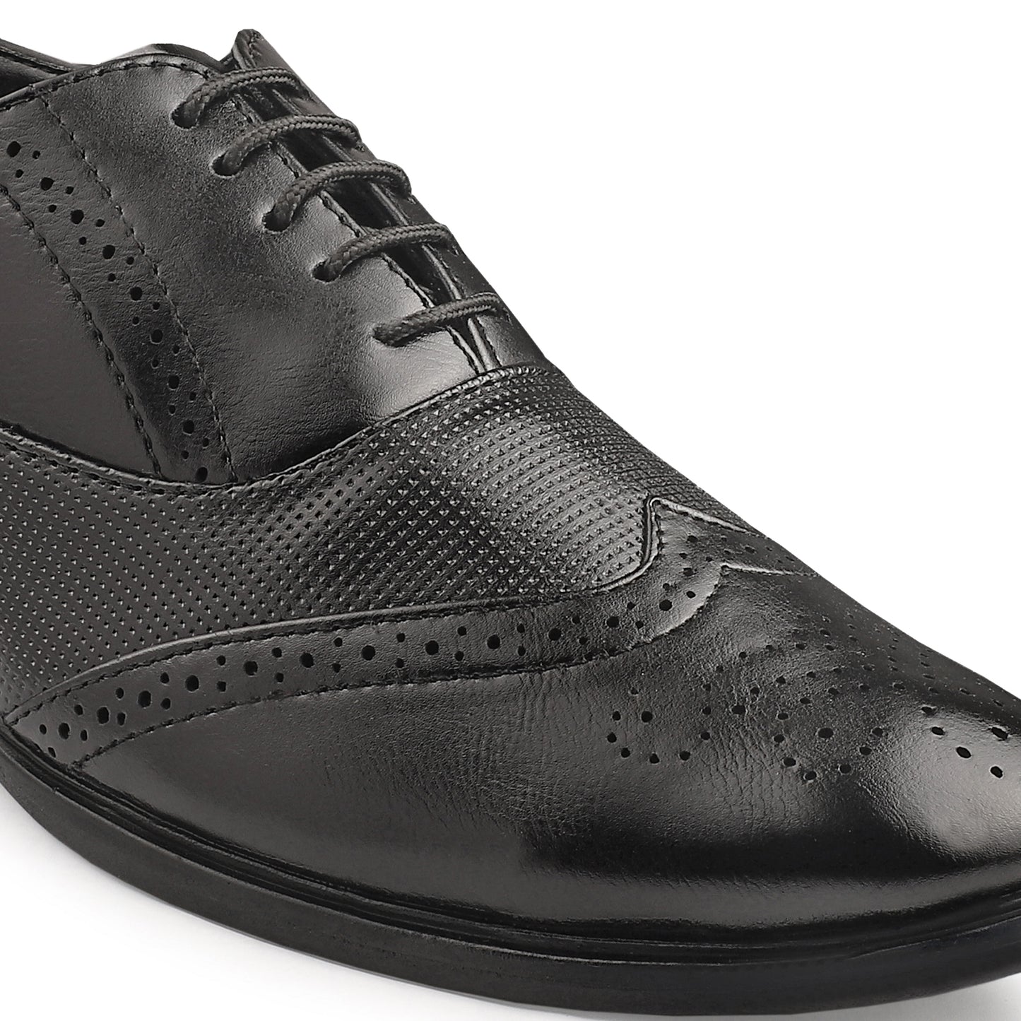 Dusk N Dazzling Black Brogues For Men