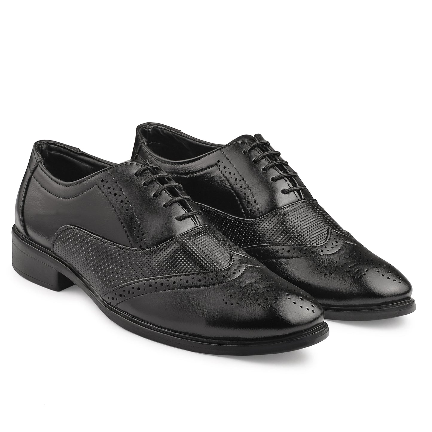 Dusk N Dazzling Black Brogues For Men