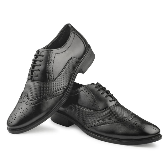 Dusk N Dazzling Black Brogues For Men