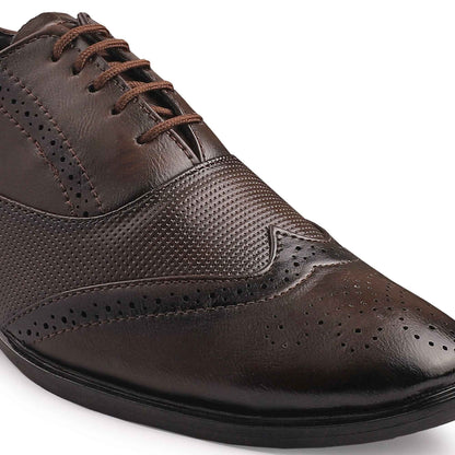Dusk N Dazzling Brown Brogue Shoes for Men
