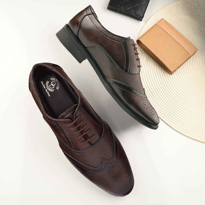 Dusk N Dazzling Brown Brogue Shoes for Men