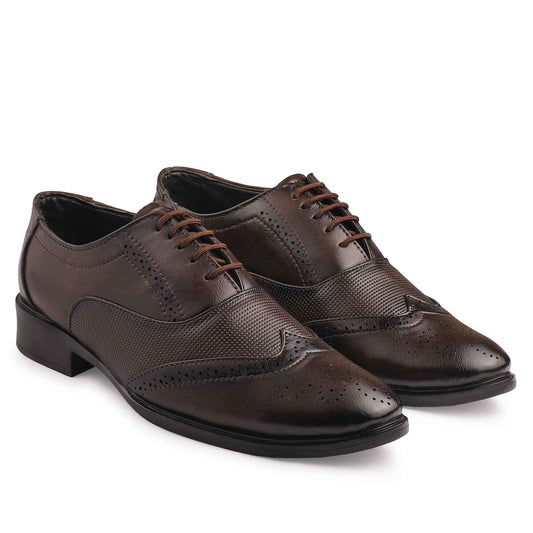 Dusk N Dazzling Brown Brogue Shoes for Men