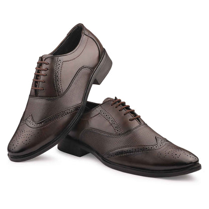 Dusk N Dazzling Brown Brogue Shoes for Men