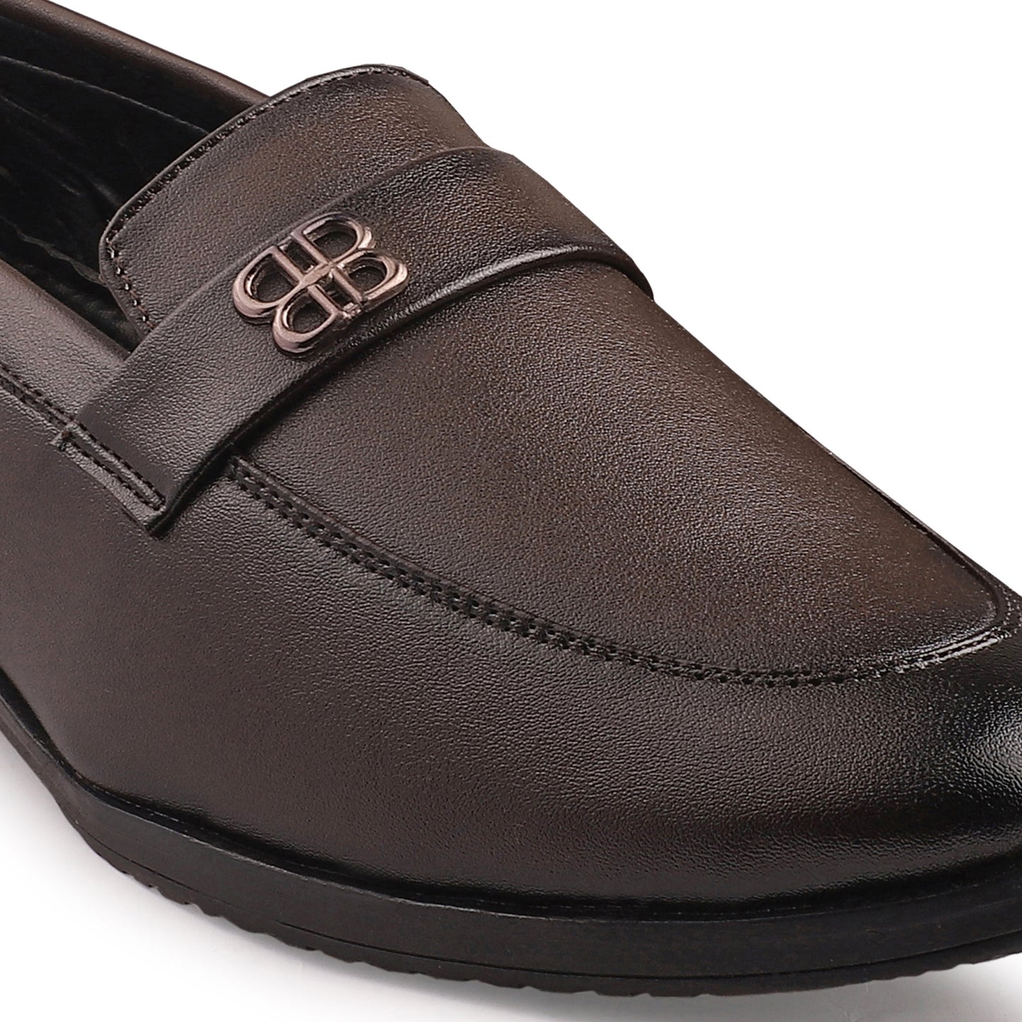 Dusk N Dazzling Brown Loafer Shoes  For Men