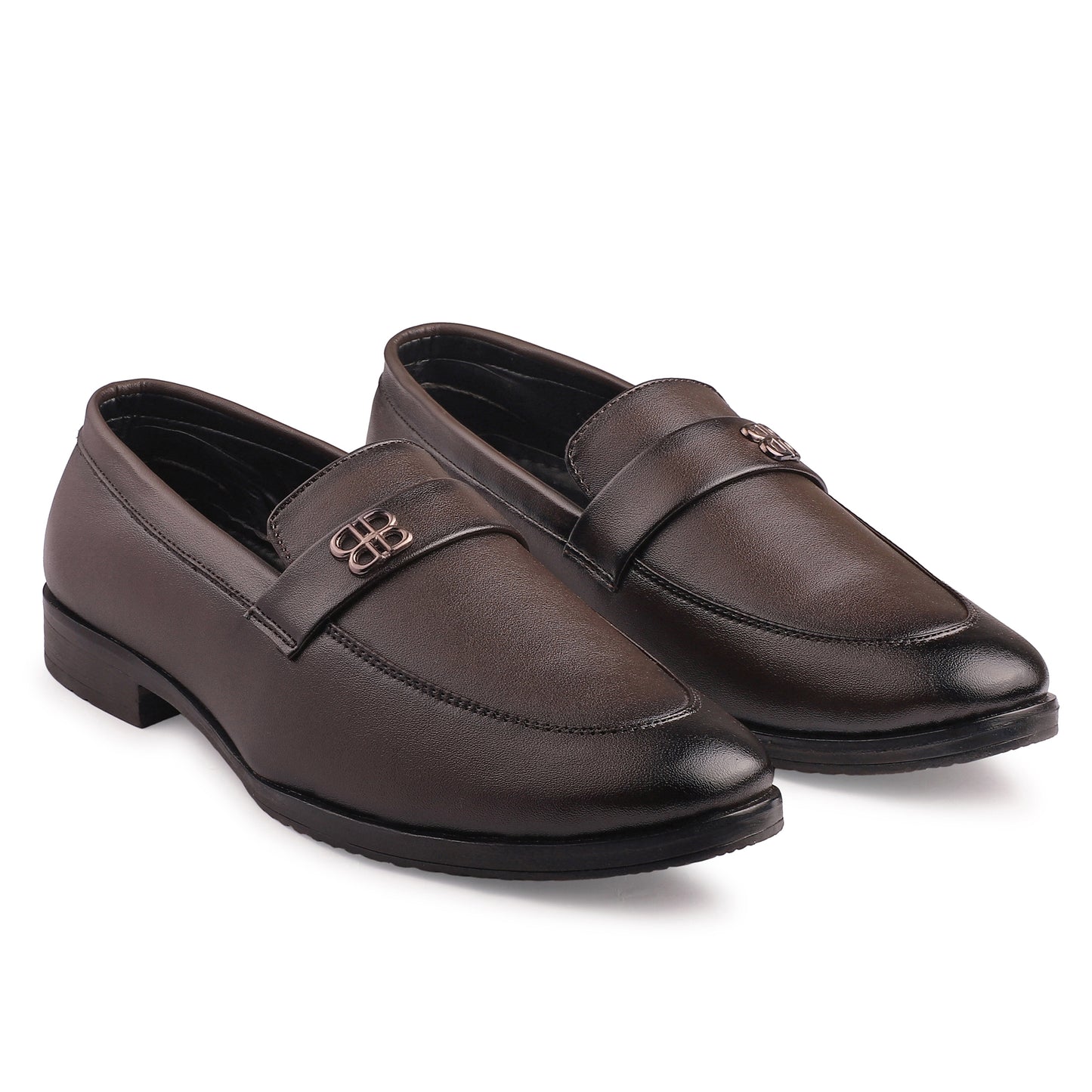 Dusk N Dazzling Brown Loafer Shoes  For Men