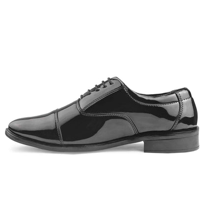 Dusk N Dazzling Black Lace-Up Shoes For Men