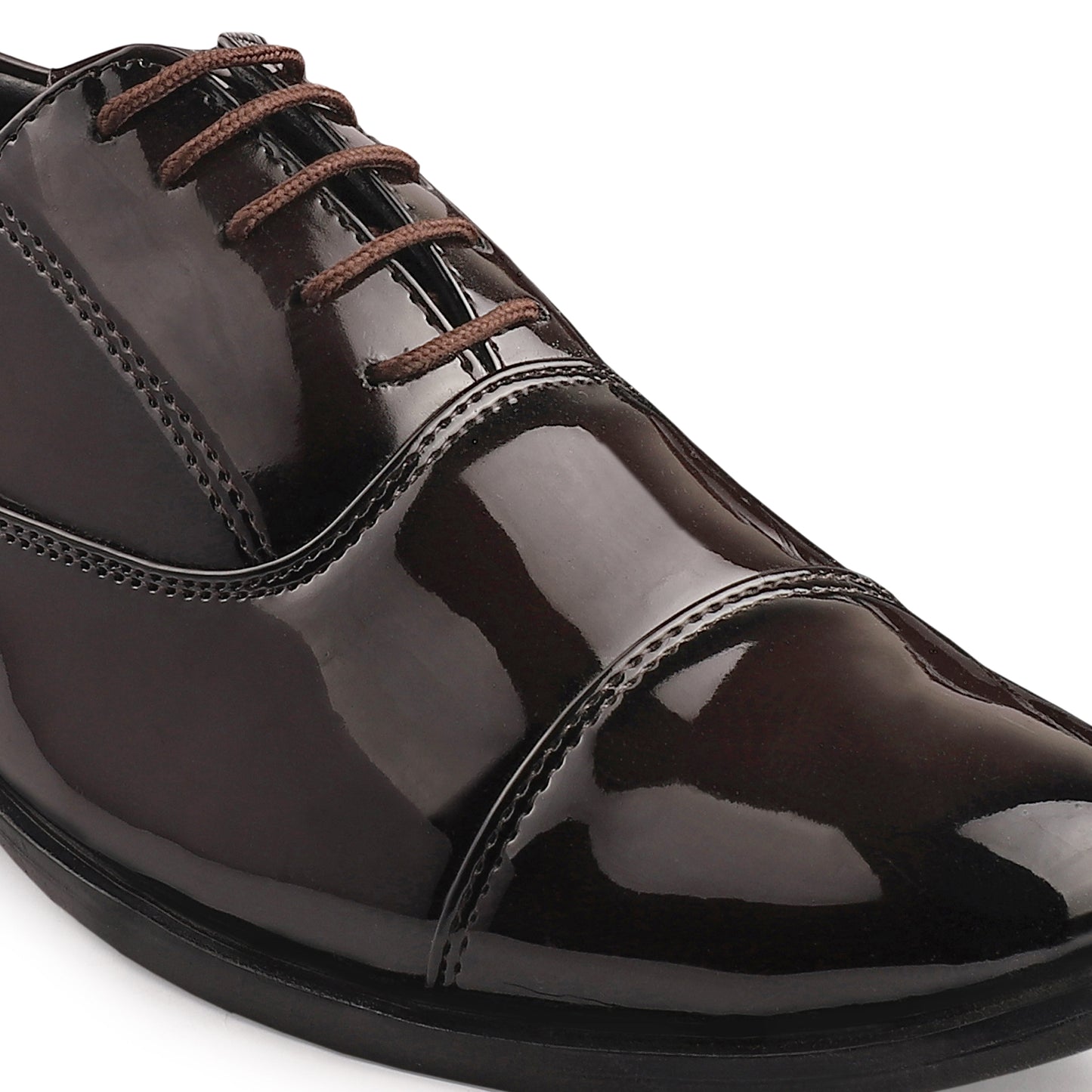 Dusk N Dazzling Brown Stitched Oxford For Men