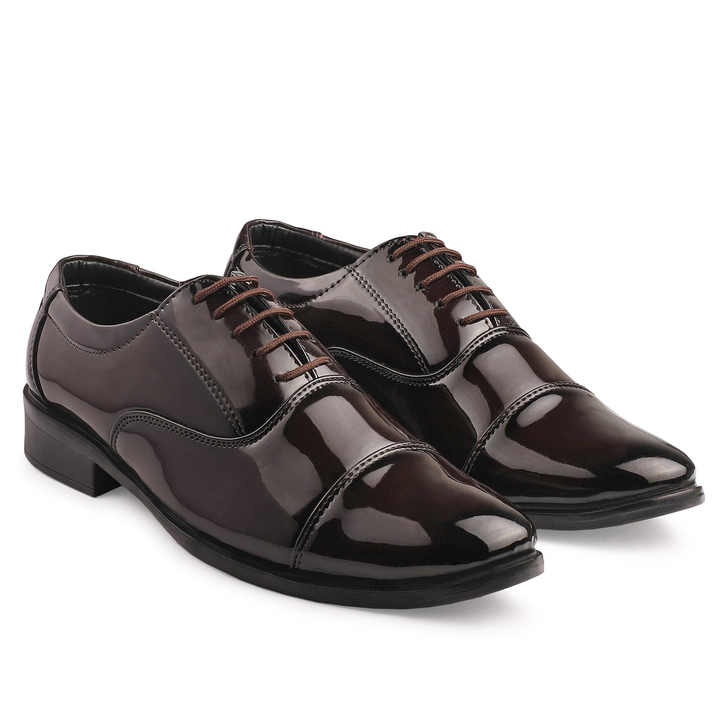 Dusk N Dazzling Brown Stitched Oxford For Men