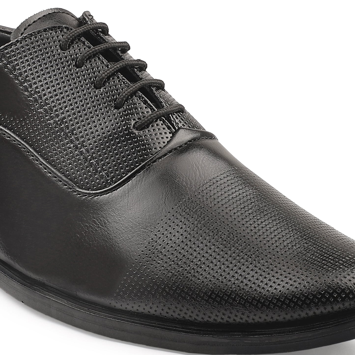 Dusk N Dazzling Black Oxford Shoes For Men