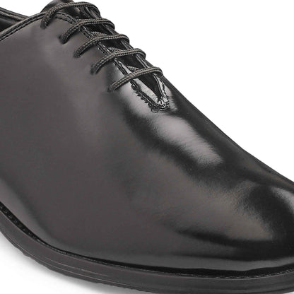 Dusk N Dazzling Black Oxford Shoes for Men - Stylish Lace-Up Design