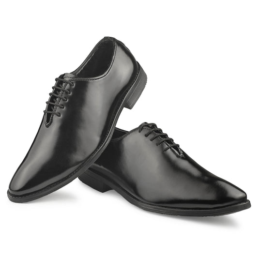 Dusk N Dazzling Black Oxford Shoes For Men