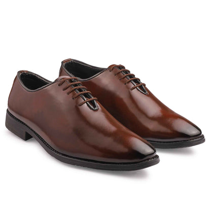Dusk N Dazzling Brown Oxford Shoes For Men