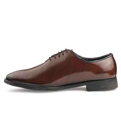 Dusk N Dazzling Brown Oxford Shoes For Men