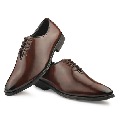Dusk N Dazzling Brown Oxford Shoes For Men