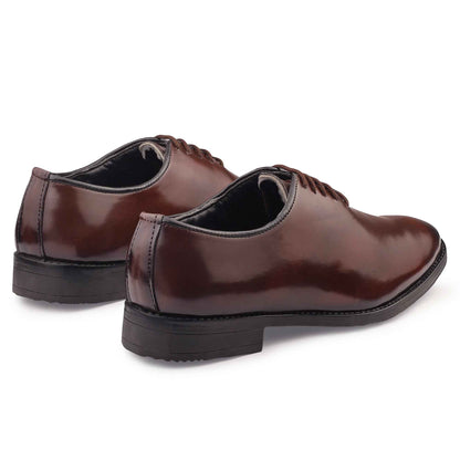 Dusk N Dazzling Brown Oxford Shoes For Men